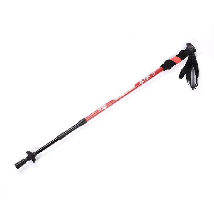 Telescopic Antishock Trekking Poles Aluminum Alloy EVA Plastic Handle Walking Sticks